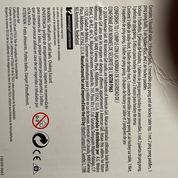 American Girl Truly Me 3 in 1 Game Night Table for 18" Dolls - Picture 6 of 6